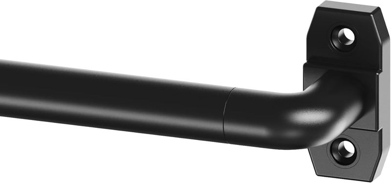 Blu-Pier Tech Heavy Duty Cafe Curtain Rod 28-96 Inch, French Door & Window Curtain Rods with Brackets - Requires Drilling, Adjustable Metal Drapery for French Doors, Large Windows, Kitchen, Living Room - Image 1